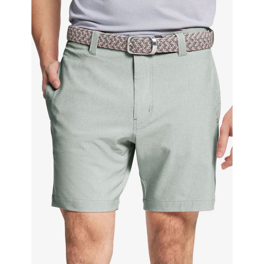 Maelreg Performance Mens Shorts Light Gray 38x9 4-Way Stretch Wicking UPF 30+